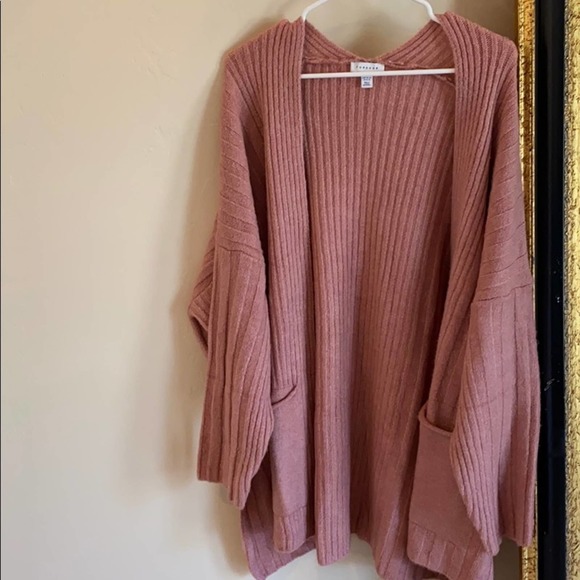 NWOT‎ TOPSHOP pink chunky knit cardigan - Picture 1 of 4